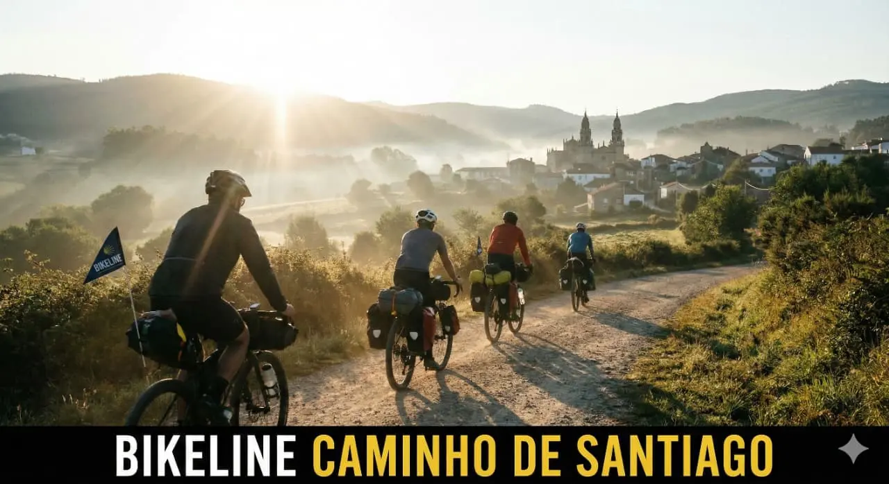 Ciclista no Caminho de Santiago